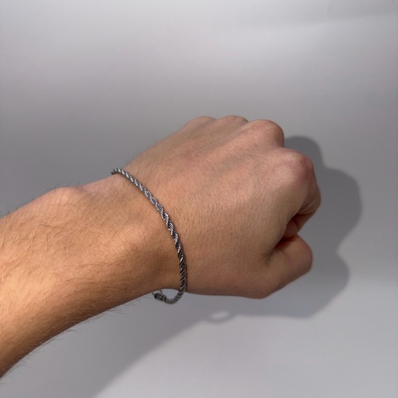 Silver Rope Chain Bracelet - Picture 6 of 7